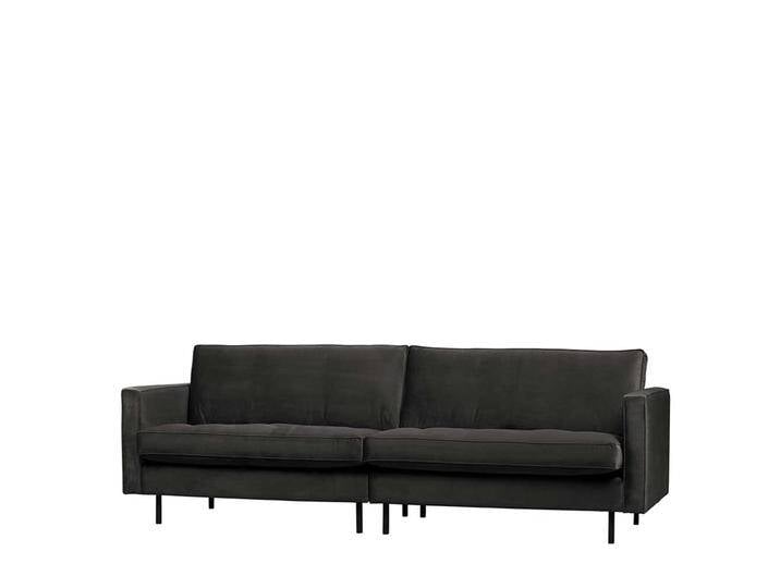 Wohnzimmercouch in Anthrazit Samt 275 cm breit von Basilicana