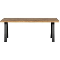 XL Esszimmer Tisch im Industry und Loft Stil Massivholzplatte von Basilicana