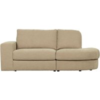 Zweisitzer Modulcouch Beige 208 cm breit Rücken echt bezogen von Basilicana