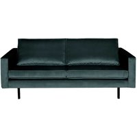 Zweisitzer Sofa in Petrol Samt Retro Design von Basilicana