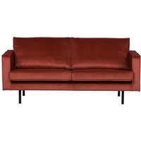 Zweisitzer Sofa in Rotbraun Samt 190 cm breit von Basilicana