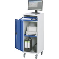 RAU Computer-Schrank, Tastaturauszug, Flügeltür, mobil von RAU