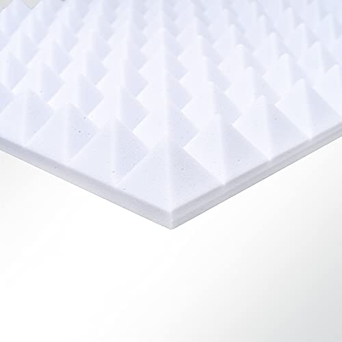 Basotect® Pyramidenschaum Noppenschaum weiß selbstklebend 1000x500x30mm Schallabsorber Schallschutz Schalldämmung von Basotect