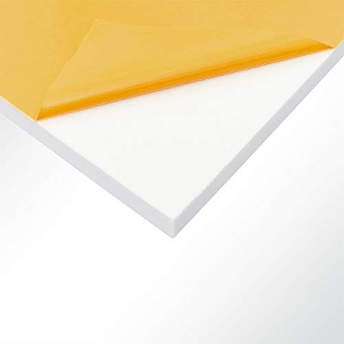 Basotect Schaumstoff B weiß selbstklebend 45° Fase (LxB) 100x50cm Stärke 3-10cm - Akustikschaum für Nachhallreduzierung von Basotect