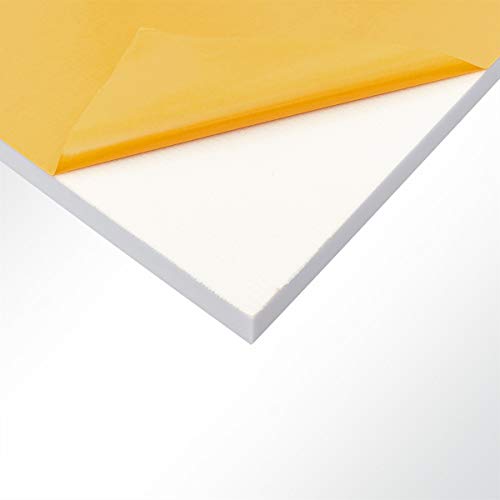 Basotect Schaumstoff G+ hellgrau selbstklebend 45° Fase (LxB) 100x50cm Stärke 3-10cm - Akustikschaum für Nachhallreduzierung von Basotect