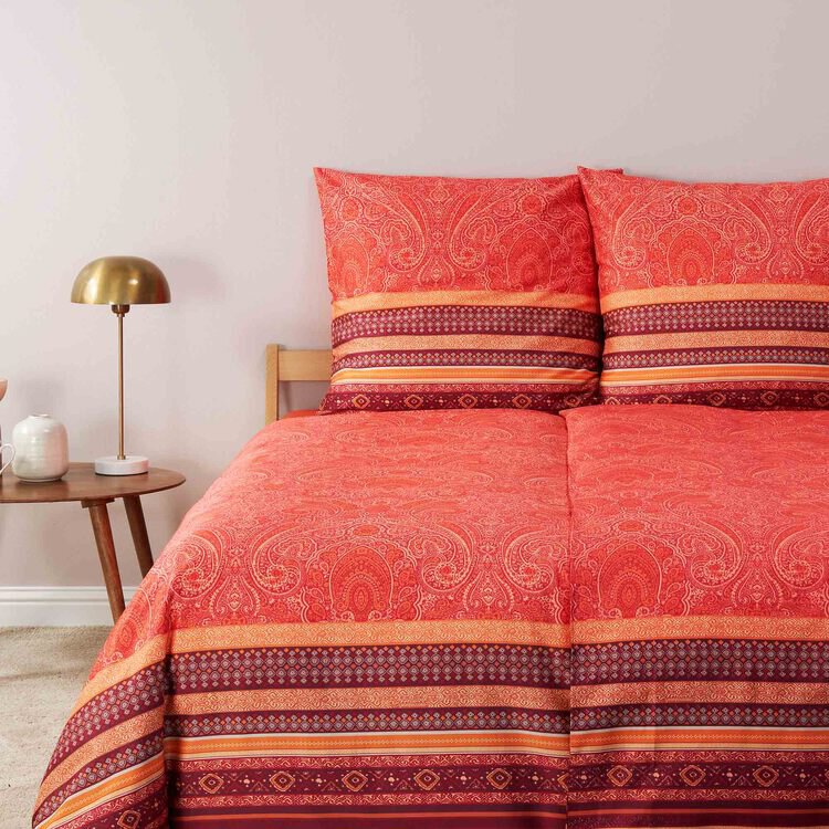 BETTWÄSCHEGARNITUR MASER GERANIENROT von Bassetti DE