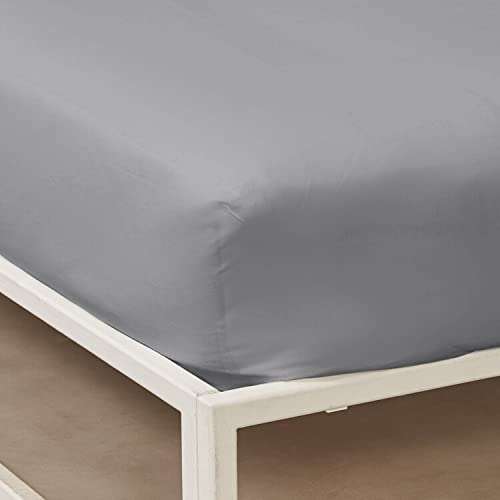 BASSETTI - Bassetti Einzelbett-Bettlaken, perfektes Spannbettlaken für Einzelbett Bassetti 90 x 200 cm | Bettlaken aus Bassetti Baumwolle | 100% Baumwolle, Made in Italy | Farbe Smoke - Fa von Bassetti