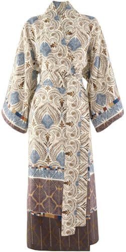 BASSETTI Nairobi Kimono aus 100% Baumwollsatin in der Farbe Caffe M1, Größe: S-M - 9332200 von Bassetti
