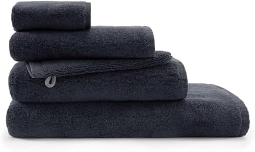 Bassetti Granfoulard Frottee-Set New Shades Doubleface Gästehandtuch + Handtuch, 100 % reine Baumwolle, Jacquard, Anthrazit G2 von Bassetti