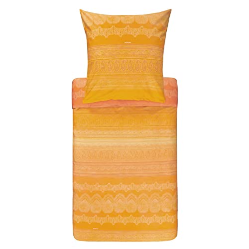 Bassetti BRUNELLESCHI Kissenhülle zu Bettwäsche, 100% Baumwollsatin (110 Fäden pro cm²), Mandarine, 40x80 cm von Bassetti