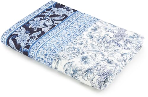 Bassetti CAPODIMONTE Tagesdecke aus 100% Baumwolle in der Farbe Blau B1, Maße: 220x255 cm - 9328506 von Bassetti