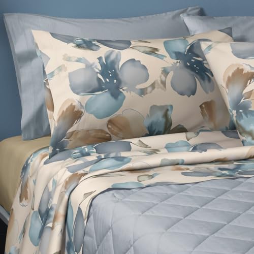 Bassetti Bettwäsche-Set für Doppelbett, 100 % Baumwolle, weich (Tokyo Brown) von Bassetti