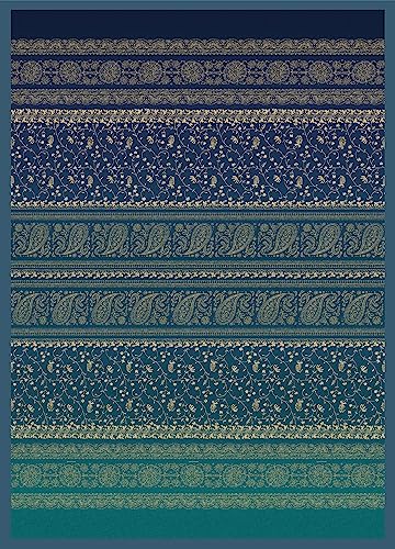Bassetti Brenta Plaid aus 100% Baumwolle in der Farbe Blau B1, Maße: 180x250 cm - 9326045 von Bassetti