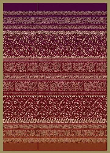 Bassetti Brenta Plaid aus 100% Baumwolle in der Farbe Rubinrot R1, Maße: 155x220 cm - 9326039 von Bassetti