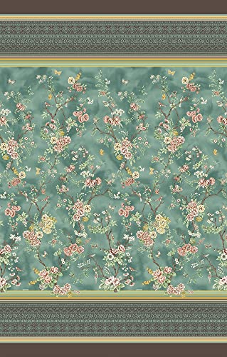 Bassetti Foulard Pallanza V2 aus Baumwolle Mako-Satin in der Farbe Grün, Maße: 350cm x 270cm, 9324048 von Bassetti
