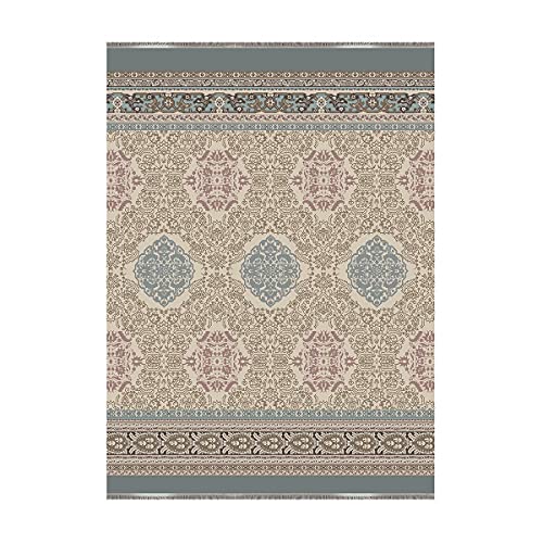 Bassetti Jacquard Plaid Piazza San Marco Beige 41, 100% Baumwolle, Größe: 140cm x 190cm, 9314559 von Bassetti