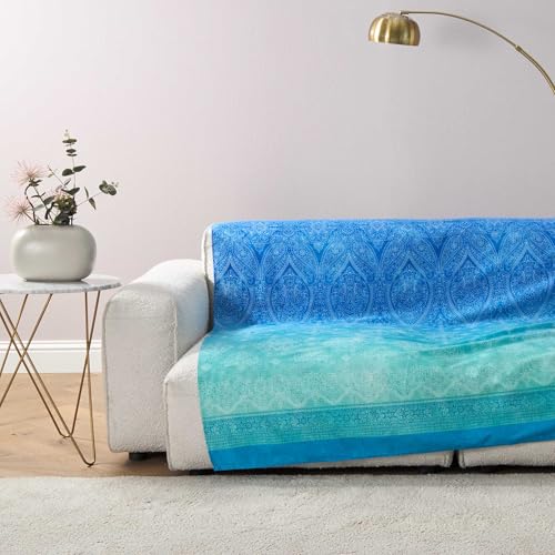 Bassetti Kerala Foulard aus 100% Baumwolle in der Farbe BLAU B1, Maße: 270x270 cm - 9332302 Bassetti Kerala Foulard aus 100% Baumwolle in der Farbe BLAU B1, Maße: 270x270 cm - 9332302 von Bassetti