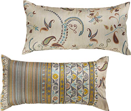 Bassetti Kissenbezug Lilith Feinsatin Natur-beige-braun Größe 40x80 cm von Bassetti