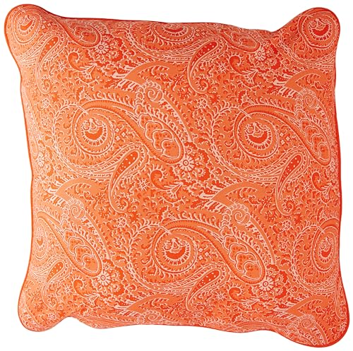 Bassetti Kissenhülle Laglio O1 für Dekokissen aus 100% Baumwolle-Mako-Satin in der Farbe Orange, Maße: 40cm x 40cm, 9320681 von Bassetti