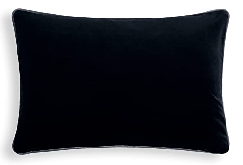 Bassetti Uni Kissenhülle zu Tischwäsche - Velour aus 90% Baumwolle, 10% Polyester in der Farbe Onice G1, Maße: 40X60 cm - 9324591 von Bassetti