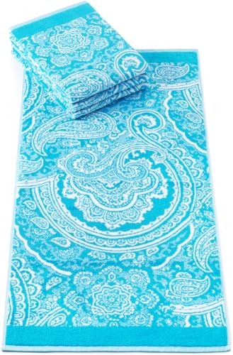 Bassetti MERGELLINA Duschtuch aus 100% Baumwolle in der Farbe Ocean Blue B1, Maße: 70x140 cm - 9329098 von Bassetti