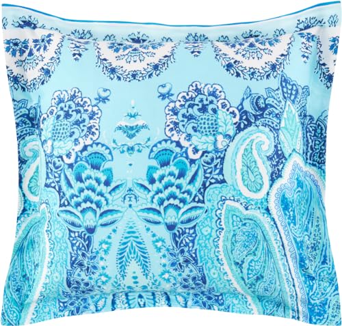 Bassetti MERGELLINA Kissenhülle zu Bettwäsche aus 100% Baumwollsatin in der Farbe Ocean Blue B1, Maße: 40x40 cm - 9328348 von Bassetti