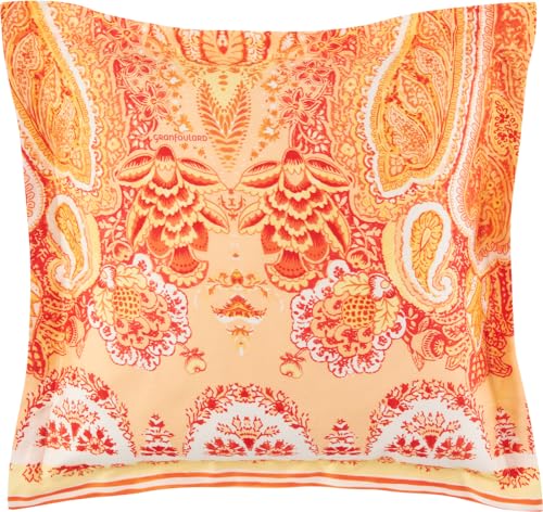 Bassetti MERGELLINA Kissenhülle zu Bettwäsche aus 100% Baumwollsatin in der Farbe Orange O1, Maße: 65x65 cm - 9328876 von Bassetti