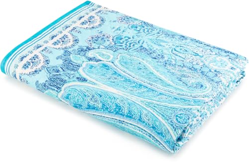 Bassetti MERGELLINA Tagesdecke aus 100% Baumwolle in der Farbe Ocean Blue B1, Maße: 240x255 cm - 9328470 von Bassetti