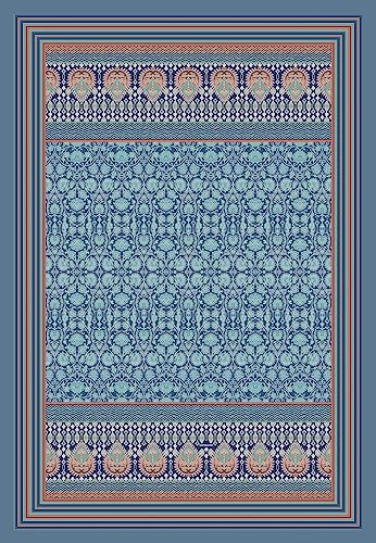 Bassetti MIRA Plaid aus 100% Baumwolle in der Farbe Blau B1, Maße: 135x190 cm - 9326023 von Bassetti