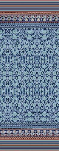Bassetti MIRA Tischläufer aus 100% Baumwolle, Twill-Gewebe in der Farbe Blau B1, Maße: 50x150 cm - 9326071 von Bassetti