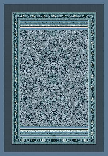 Bassetti Maser Plaid aus 100% Baumwolle in der Farbe Azurblau B1, Maße: 135x190 cm - 9326031 von Bassetti