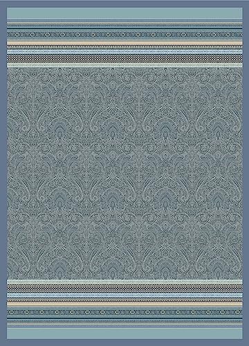 Bassetti Maser Plaid aus 100% Baumwolle in der Farbe Azurblau B1, Maße: 270x250 cm - 9326067 von Bassetti