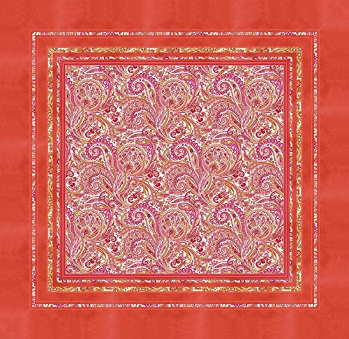 Bassetti NOTO Tischdecke aus 100% Baumwolle, Panama-Gewebe in der Farbe Rot R1, Maße: 170x170 cm - 9322103 von Bassetti