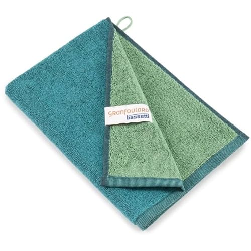 Bassetti New Shades Gäste-Handtuch aus 100% Baumwolle in der Farbe Grün V1, Maße: 40x60 cm - 9327884 von Bassetti