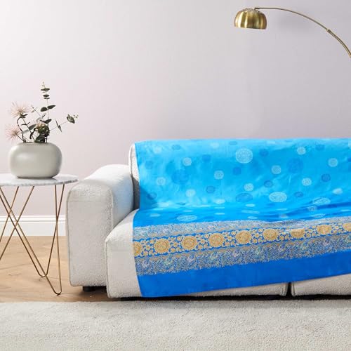 Bassetti PALLAVICINO Foulard aus 100% Baumwolle in der Farbe AZURBLAU C1, Maße: 270x270 cm - 9332315 von Bassetti