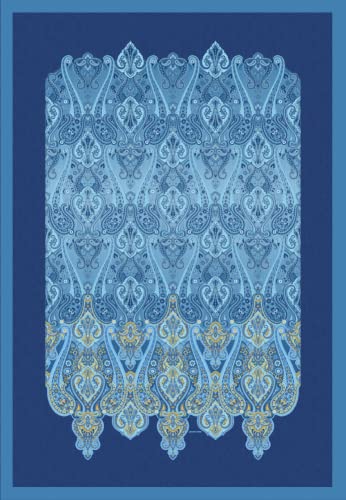 Bassetti RAGUSA Plaid aus 100% Baumwolle in der Farbe Blau B1, Maße: 135x190 cm - 9321945 von Bassetti