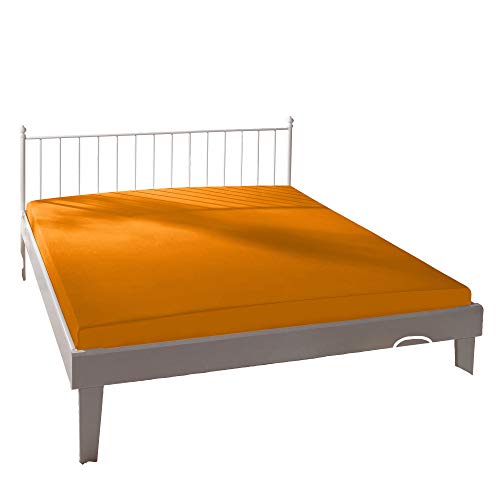 Bassetti Spannbettlaken 301 Orange Baumwolle/Elastan, Maße: 90cm x 190cm, 100cm x 220cm, 9225085 von Bassetti