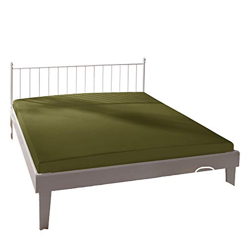 Bassetti Spannbettlaken Uni Z1/664 Oliv Baumwolle/Elastan, Maße: 180cm x 200cm, 200cm x 220cm, 9302338 Bassetti Spannbettlaken Uni Z1/664 Oliv Baumwolle/Elastan, Maße: 180cm x 200cm, 200cm x 220cm, 9302338 von Bassetti