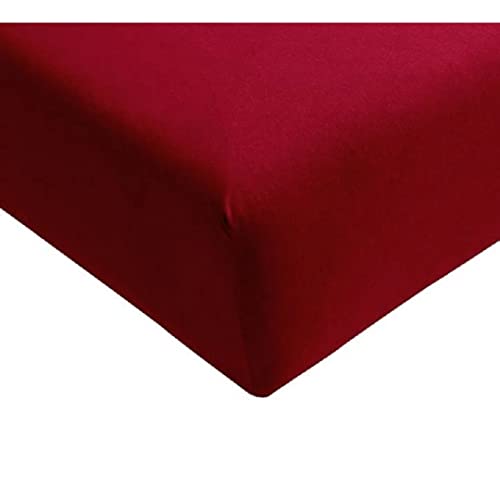 Bassetti Spannbetttuch für Boxspringtopper Uni Farbe Bordeaux 63/550 Größe 90x190 100x220cm von Bassetti