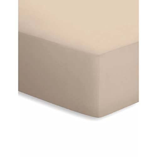 Bassetti Spannbetttuch für Boxspringtopper Uni Farbe Creme 40/755 Größe 90x190 100x220cm von Bassetti