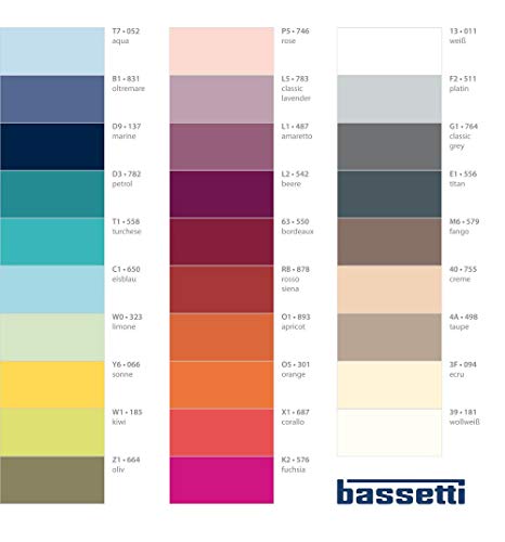Bassetti Spannbetttuch für Boxspringtopper Uni Farbe Titan E1/556 Größe 90x190 100x220cm von Bassetti