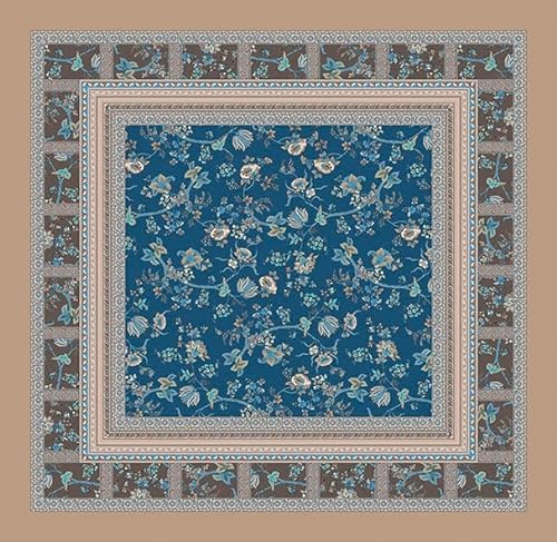 Bassetti Tischdecke Genova B1 aus 100% Baumwolle in der Farbe Blau, Maße: 170cm x 170cm, 9324150 von Bassetti