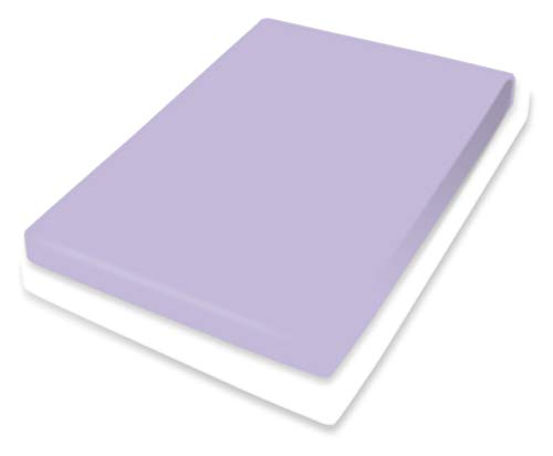 Bassetti Topper Spannbettlaken Uni Classic Lavender L5/783 aus Baumwolle und Elasthan in der Farbe Classic Lavender, Maße: 140cm x 200cm, 160cm x 220cm, 9302399 von Bassetti