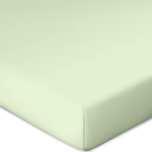 Bassetti Topper Spannbettlaken Uni Limone 323 aus Baumwolle und Elasthan in der Farbe Limone, Maße: 90cm x 190cm, 100cm x 220cm, 9302349 von Bassetti