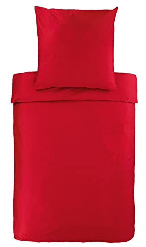 Bassetti Uni Bettwäsche aus 100% Baumwollsatin in der Farbe Amaranth 1190-60, Maße: 155x220 cm - 9257175 von Bassetti