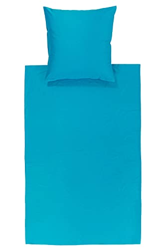 Bassetti Uni Bettwäsche aus 100% Baumwollsatin in der Farbe Himmelblau 3325, Maße: 155x220 cm - 9259929 von Bassetti