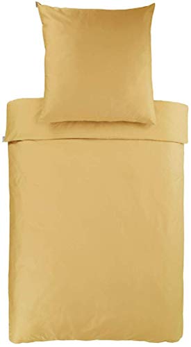 Bassetti Uni Bettwäsche aus 100% Baumwollsatin in der Farbe Messing 1415, Maße: 135x200 cm - 9256166 von Bassetti