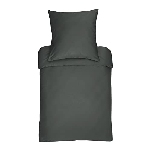Bassetti Uni Bettwäsche aus 100% Baumwollsatin in der Farbe Anthrazit 1729 - E6, Maße: 155x220 cm - 9296049 Bassetti Uni Bettwäsche aus 100% Baumwollsatin in der Farbe Anthrazit 1729 - E6, Maße: 155x220 cm - 9296049 von Bassetti