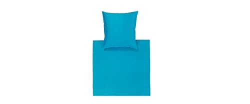 Bassetti Uni Kissenhülle zu Bettwäsche aus 100% Baumwollsatin in der Farbe Himmelblau 3325, Maße: 80x80 cm - 9259940 von Bassetti