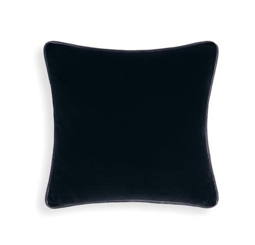 Bassetti Uni Kissenhülle zu Tischwäsche - Velour, aus 90% Baumwolle und 10% Polyester, in der Farbe Onice G1, Maße: 45x45 cm - 9324585 von Bassetti